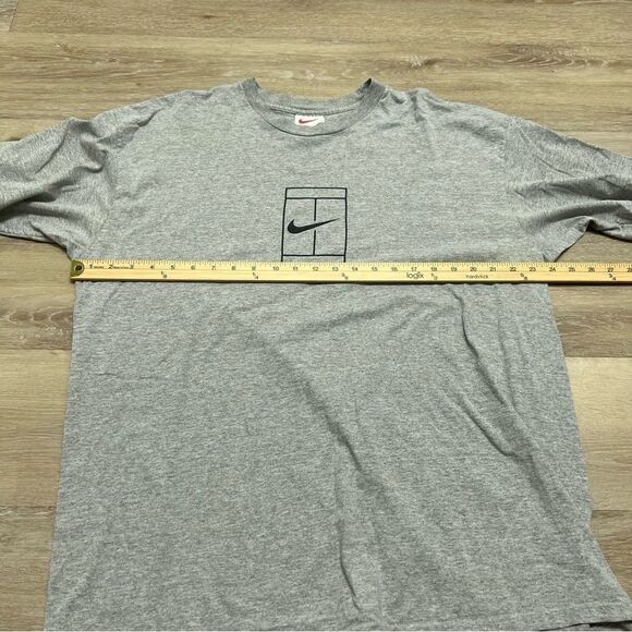 Vintage 90s Y2K Nike Challenge Court Center Swoosh Shirt XL White Tag - Picture 4 of 6